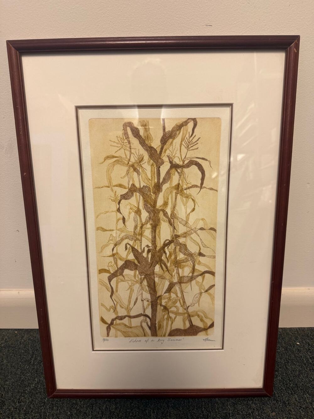 Signed J Brenner Limited Edition 8/50 Etching Echoes of a Dry Summer